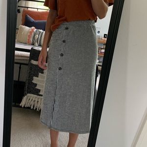 Medium striped midi skirt